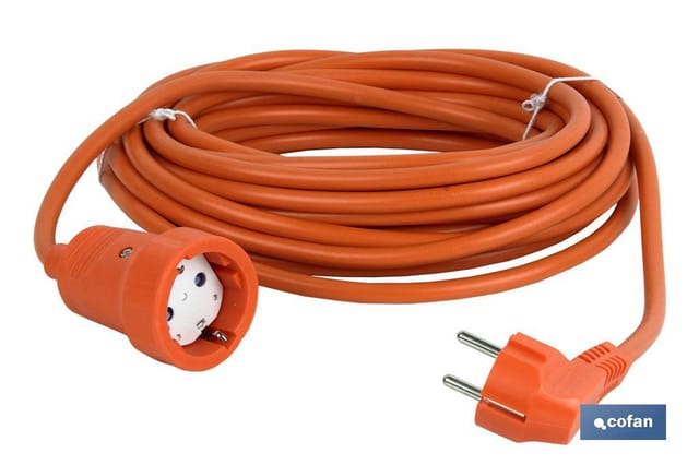 Bipolare Verlängerung mit seitlichem T/T-Kabel 16a250v, 25 m, Orange