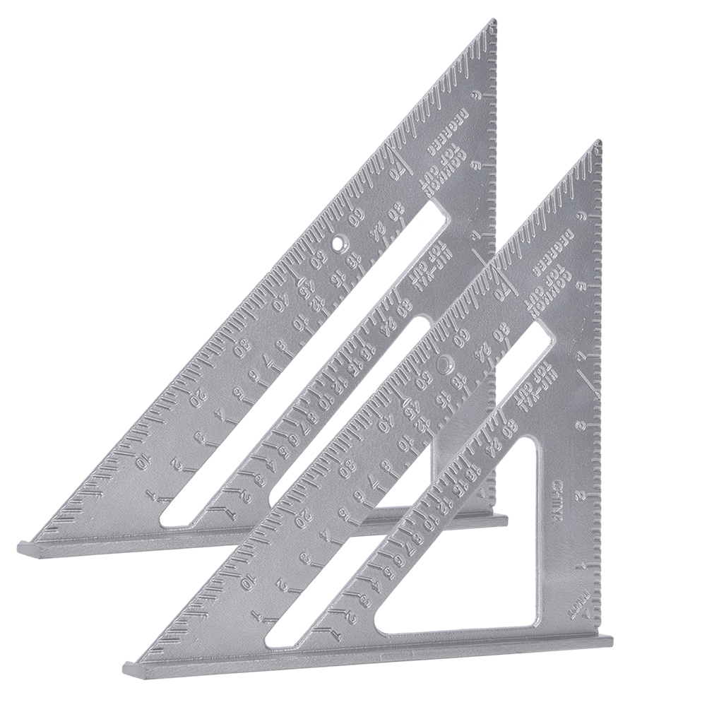 2 Stück 7-zoll-winkelmesser Aus Aluminiumlegierung, Dreieck-winkelmesser, Messwerkzeug Für Holzbearbeitung