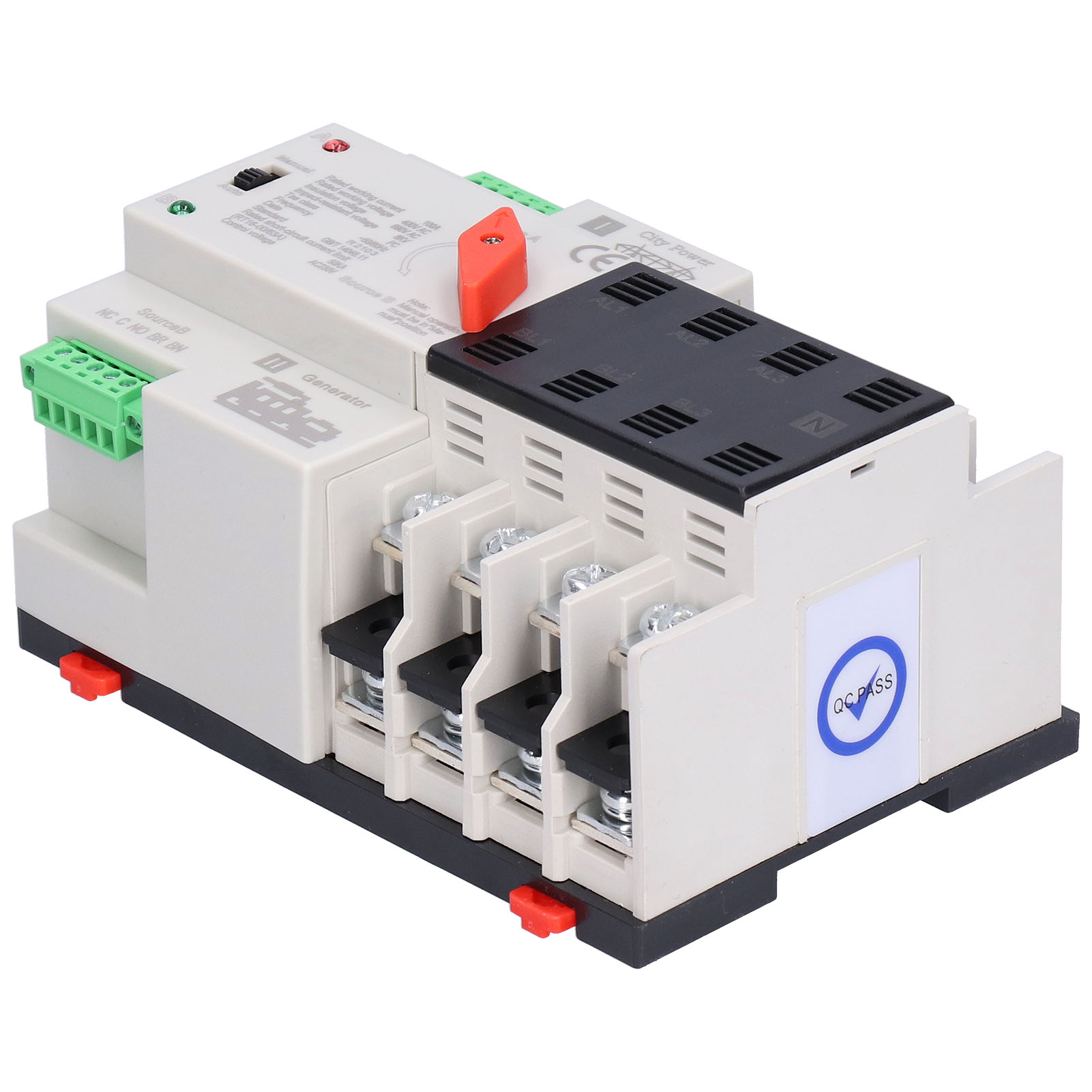 Automatischer Umschalter 2‑unterbrechungsfreie Stromversorgung 4p 100a Pc-isolationstyp Ats 400v Ac