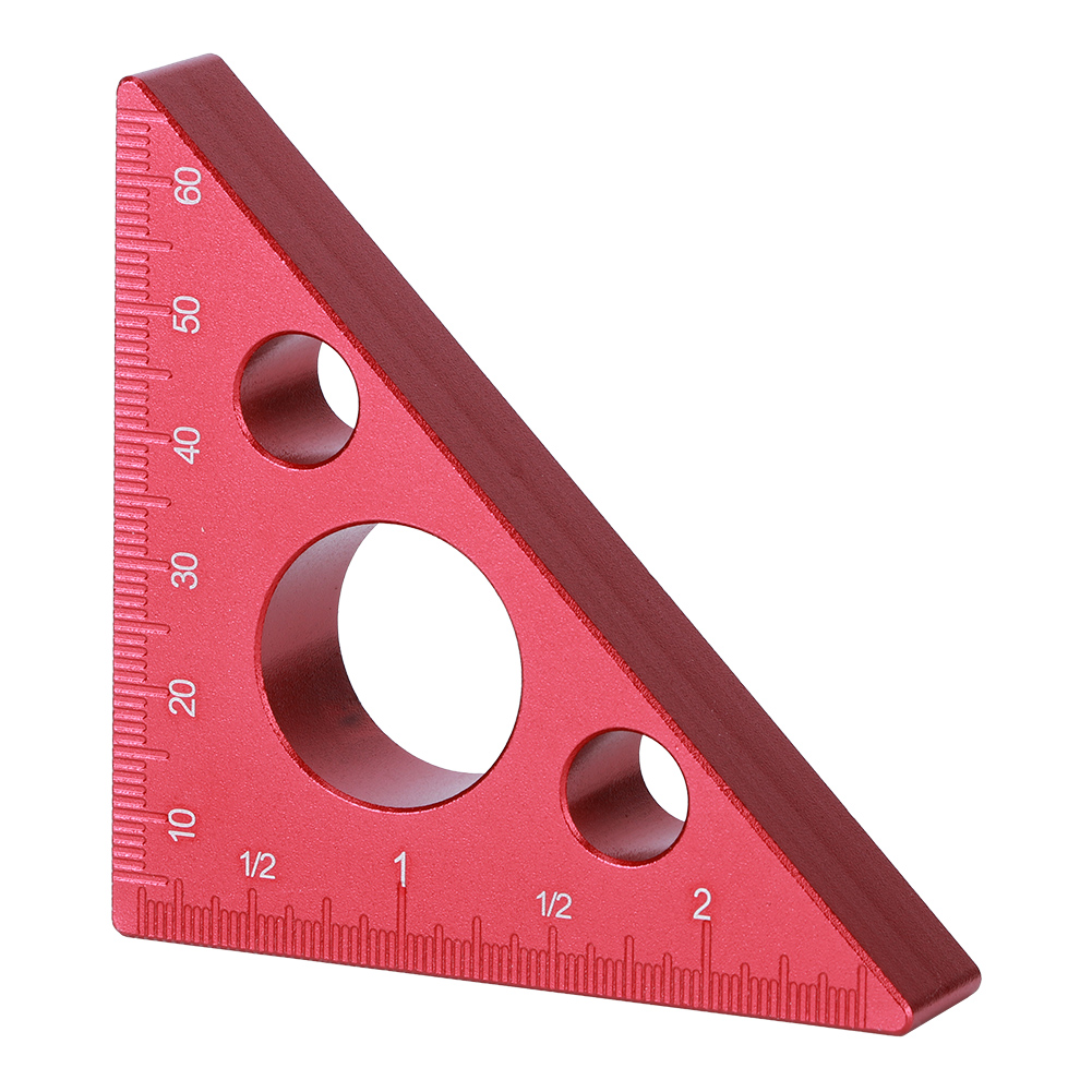 2 Zoll/6 Cm Rechtwinkliges Dreieck-höhenlineal Aus Aluminiumlegierung, Messwerkzeug Für Holzbearbeitung