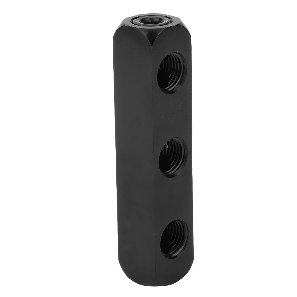 Sus304 Pneumatikschlauch-verteilerblock-splitter 1/4 Zoll Bspp-gewinde Schwarz 3-wege
