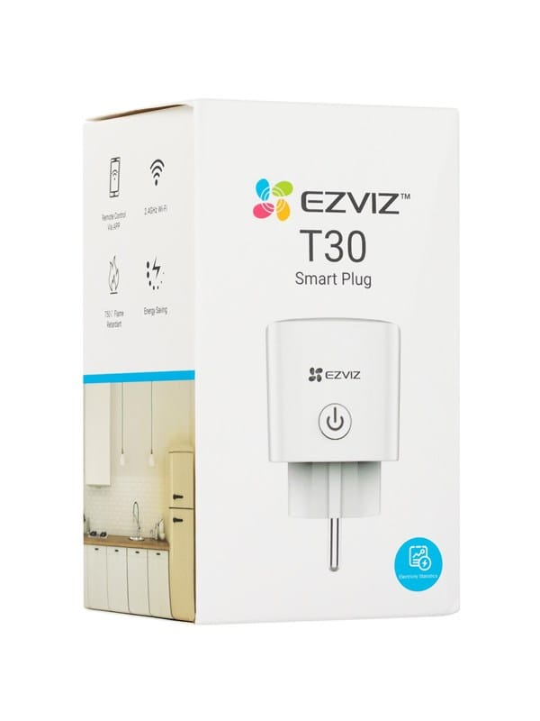 EZVIZ T30 Smart WiFi Plug mit Fernbedienung, Smart Plug Mini Size no Hub Required, Works with Mobile, Compatible with Alexa, Amazon Echo & Google