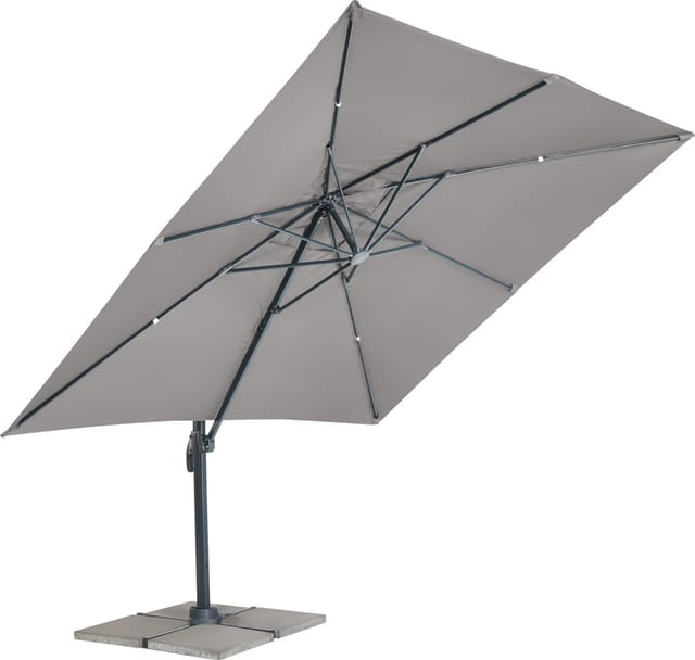 Primaster - Ampelschirm Catania Anthrazit 3x3m 360° schwenkbar inkl. Schutzhülle