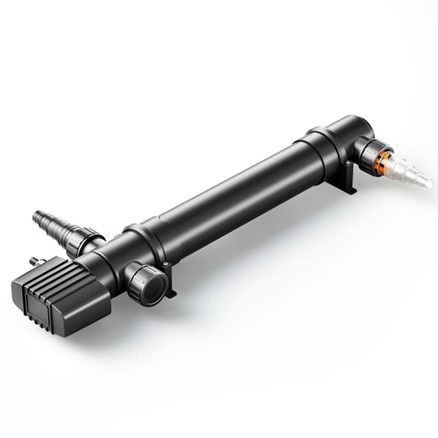 CUV-155 Teichklärer 5000 l/h / 55 w uvc, Vorklärgerät für Teichfilter & Teichpumpe, Wasserklärer mit UV-Lampe, Lichtfilter zur Algenbekämpfung