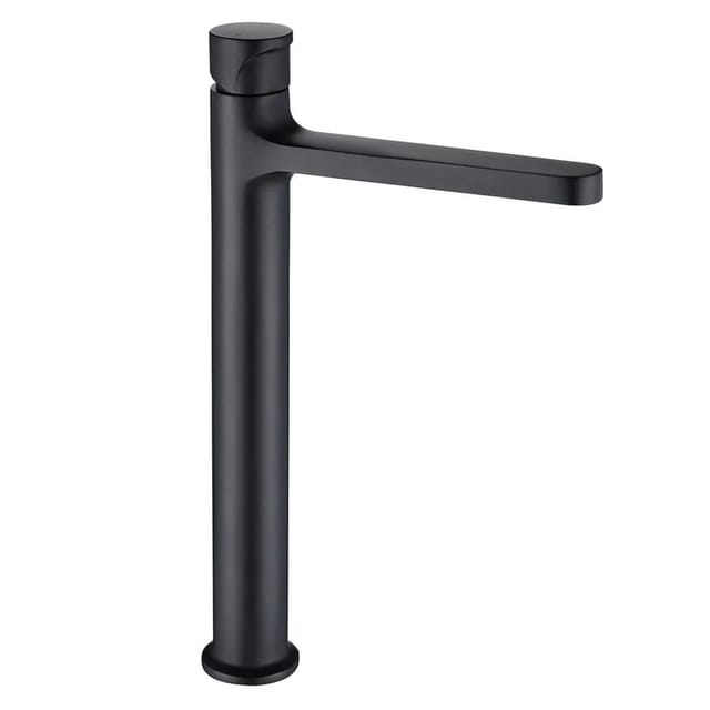 Waschtischarmatur Bernstein 8212 Hoher Auslauf Schwarz matt