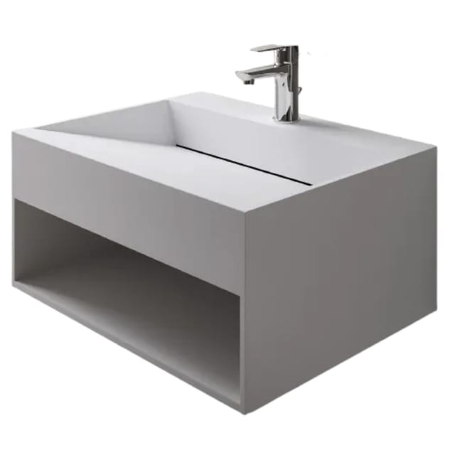 Wandwaschbecken Bernstein TWG71 Mineralguss Weiß matt 80cm