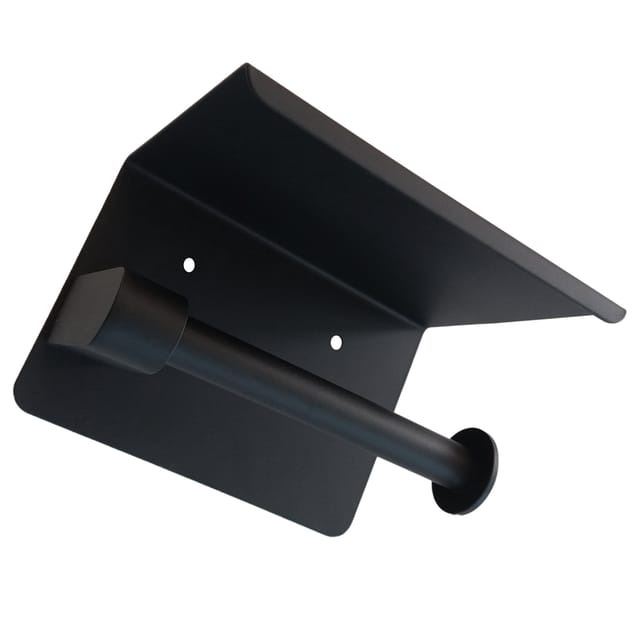 Bernstein - Toilettenpapierhalter TH1410 selbstklebend mit Ablage Schwarz matt