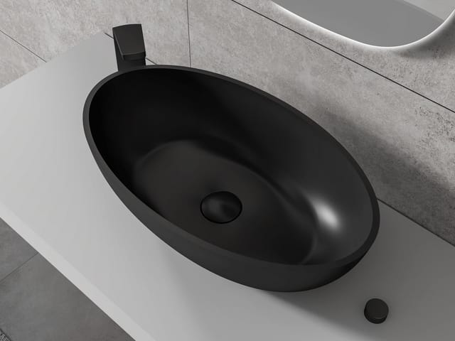 Waschtischarmatur Bernstein XELO-Flex 260 hoher Auslauf Schwarz matt