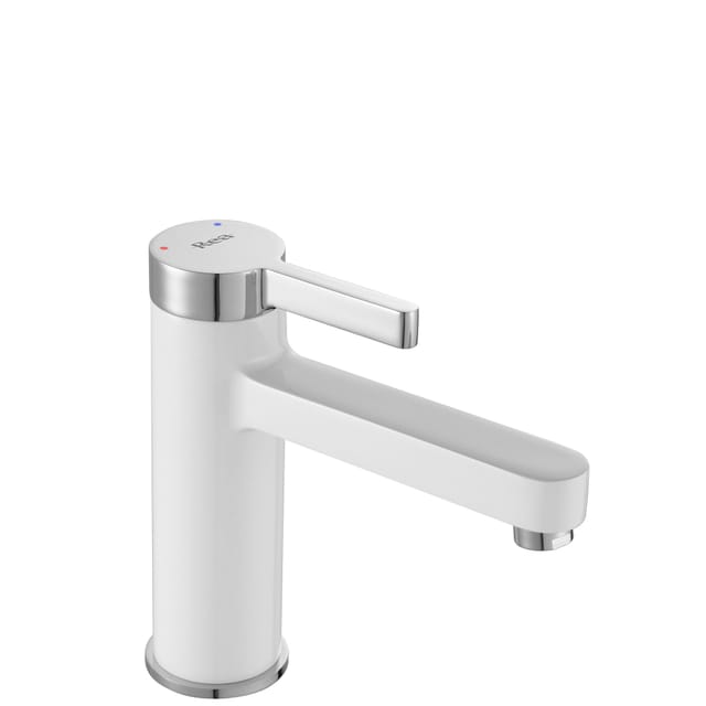 REA - waschbeckenarmatur polo WEIß chrom low