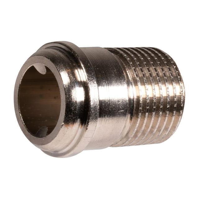 Resideo Gewindetülle VA5200B, konisch, normale Länge, Messing vernickelt, 1/2