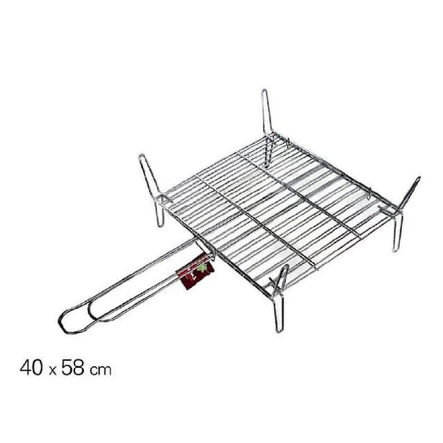 Trade Shop Traesio - Trade Shop - stahlgrill quadratischer grill 40 x 58 cm ideal für braten und barbecue -