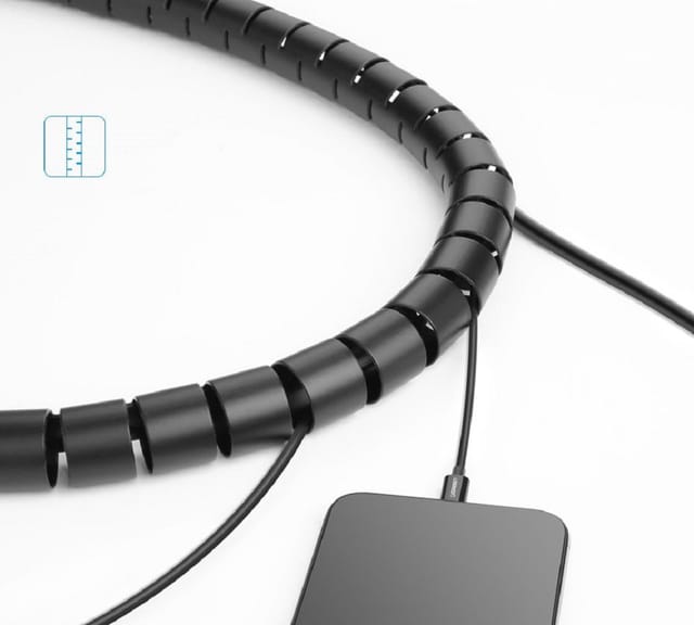 Kabel-Organizer-Abdeckung 1,5 m - schwarz