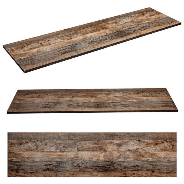 Lomadox - Waschtischplatte 140cm PUEBLA-56 in Vintage Oak Nb. b/h/t ca. 140,4/2,5/46 cm