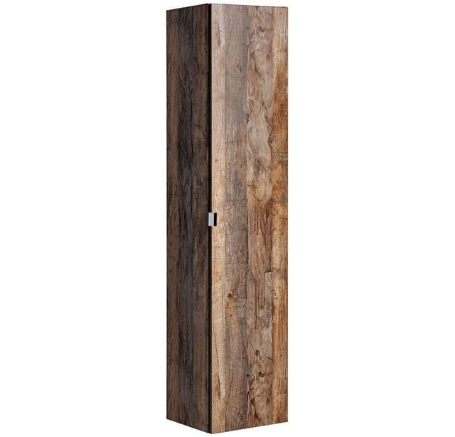 Lomadox - Badmöbel Hochschrank PUEBLA-56 Vintage Oak Eiche, 2 Türen, b/h/t: 35/160/33 cm