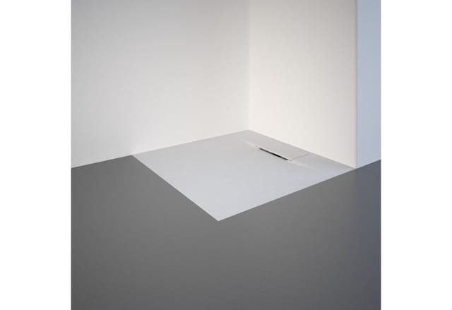 Schulte - Duschwanne, DWM-Tec, mit Steinstruktur, Farbe: Mattweiß, Größe: 80 x 80 cm