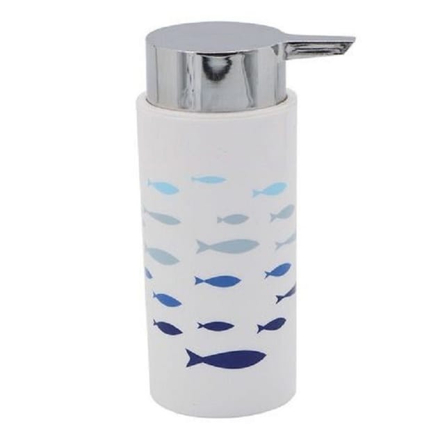 Trade Shop Traesio - Trade Shop - zylindrischer flüssigseifenspender kunststoff fisch 15,6 cm 69880 -