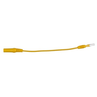 Kstools - 4,0 mm Eingangsbuchse auf 3,0 mm Prüfadapterstecker flach (gelb)