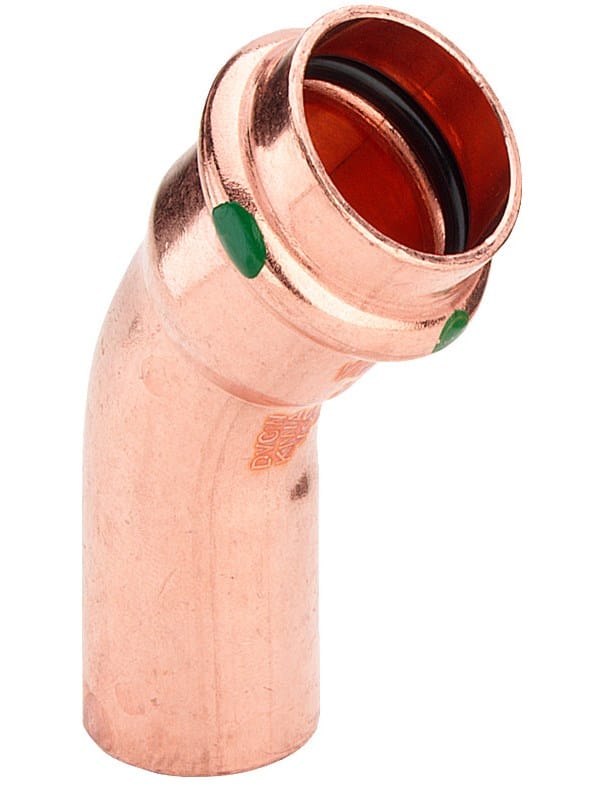 Viega - Profipress-Bogen ø 12mm 45° i/a mit SC-Contur Modell 2426.1 Kupfer 292577