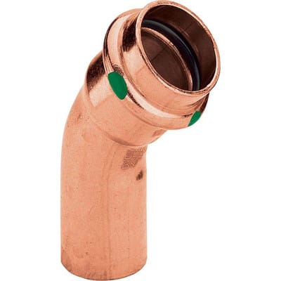 Bogen 45 Grad mit sc Profipress 2426.1 in 18mm Kupfer - Viega