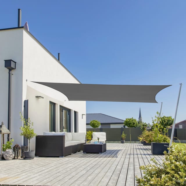 Windhager Sonnensegel Cannes anthrazit 4 x 5 m Sonnensegel