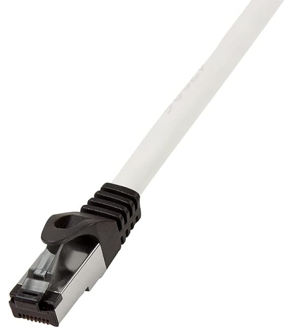 CQ8032S RJ45 Netzwerkkabel, Patchkabel cat 8.1 s/ftp 1.00 m Hellgrau Halogenfrei 1 St. - Logilink
