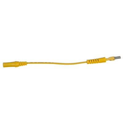 Kstools - 4,0 mm Eingangsbuchse auf 5,0 mm Prüfadapterstecker flach (gelb)