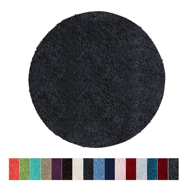 Badematte Sky Soft Schwarz 95 cm Durchmesser