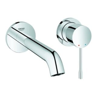 Essence 2-Loch-Waschtisch-Wandbatterie Ausladung 183mm, Chrom, Professional Edition, Fertigmontageset - Grohe