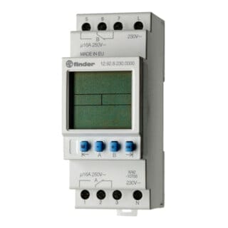 Finder - 12.92.8.230.0000 Zeitschaltuhr für Hutschiene 230 v/ac Tagesprogramm