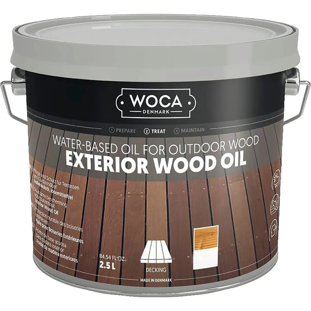 Woca - Exterior Holzpflegeöl (Grundbehandlung und Pflege) schwarz 2,5 Liter