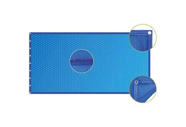 Solarplane, Solarfolie für Pool oval, Größe wählbar, 400 µm, Rand umsäumt 320 x 525 cm