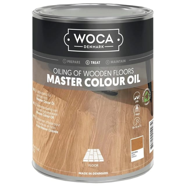 Woca - Meister Colour Öl - 2in1 Farbe und Schutz zur Holzbodenpflege, granitgrau 2,5 Liter