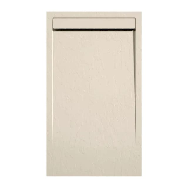 Stano. - Mineralguss-Duschwanne extra flach clever Schieferoptik beige 70x120 cm