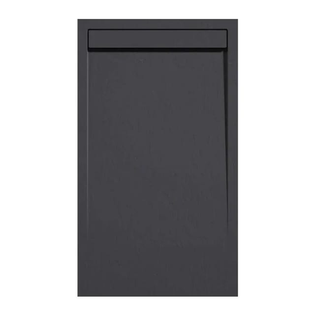 Stano. - Mineralguss-Duschwanne extra flach clever Schieferoptik anthrazit 70x110 cm