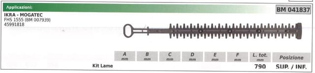 IKRA Ober- / Untermessersatz IKRA Heckenschere FHS 1555 041837