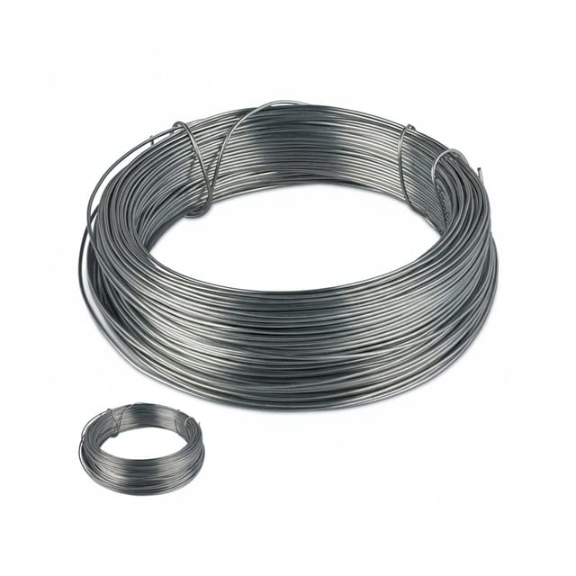 Relaxdays Bindedraht, 2er Set, 1mm Ø, 50m Länge, verzinkt, dünn, Gartenarbeit & Basteln, rostfreier Draht, Stahl, silber