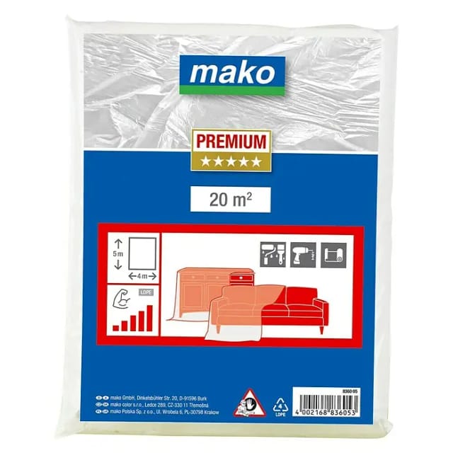 Mako - Jufol Abdeckplane, robuste, wasserabweisende Plane für Innen- und Außeneinsatz