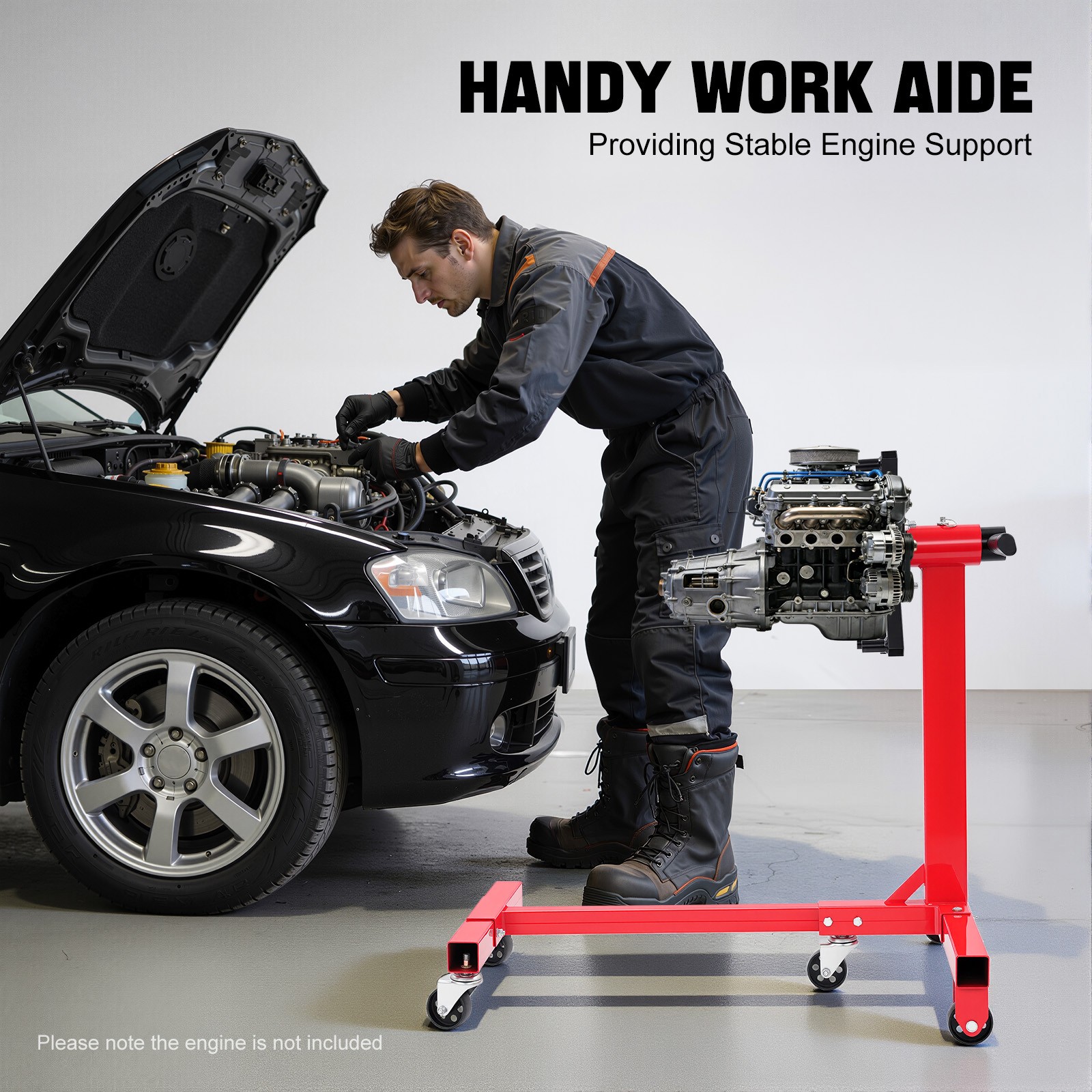 1250lbs Motorwartungsständer Klappbarer Motorheber 360° Drehbar