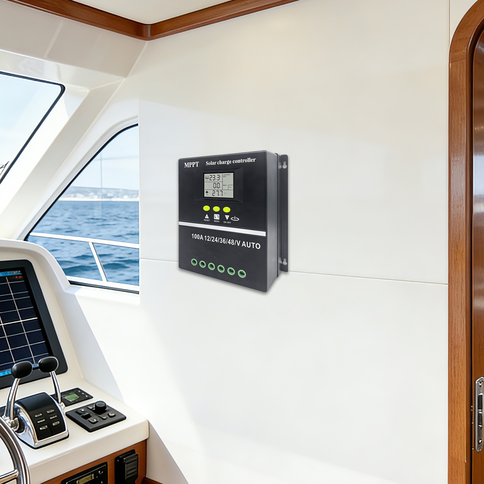 Mppt Solar Laderegler 100a 12v/24v/36v/48v, Passend Für Blei-säure & Lithium, Lcd Display, Intelligentes Tracking