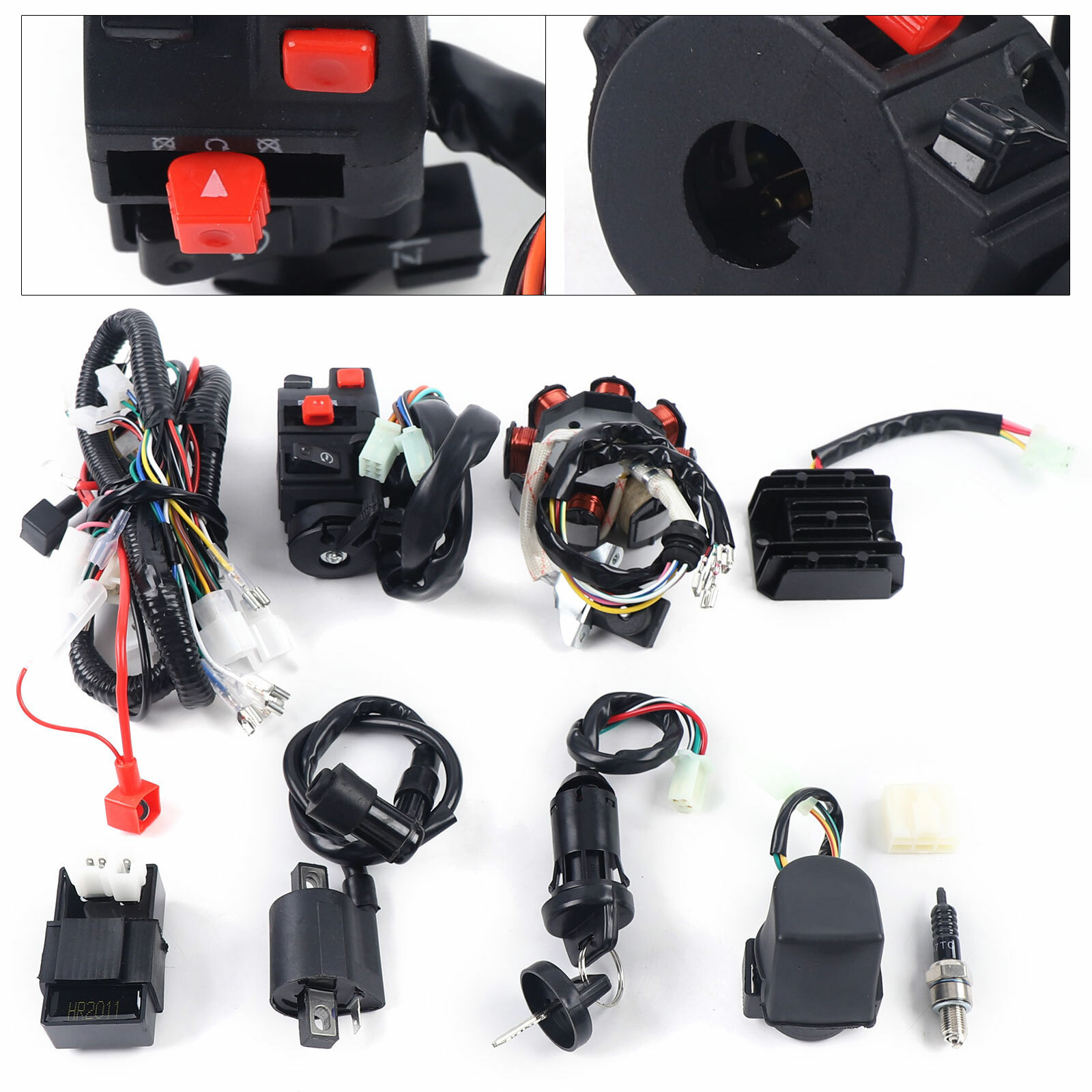 Komplette Elektrik-statorspule Cdi-kabelbaum Zündkerze Quad, Kabelbaum Cdi Kabelbaum Magnetspulengleichrichter Cdi-kit Passend, Atv Quad Für 125cc Atv Quad Bike