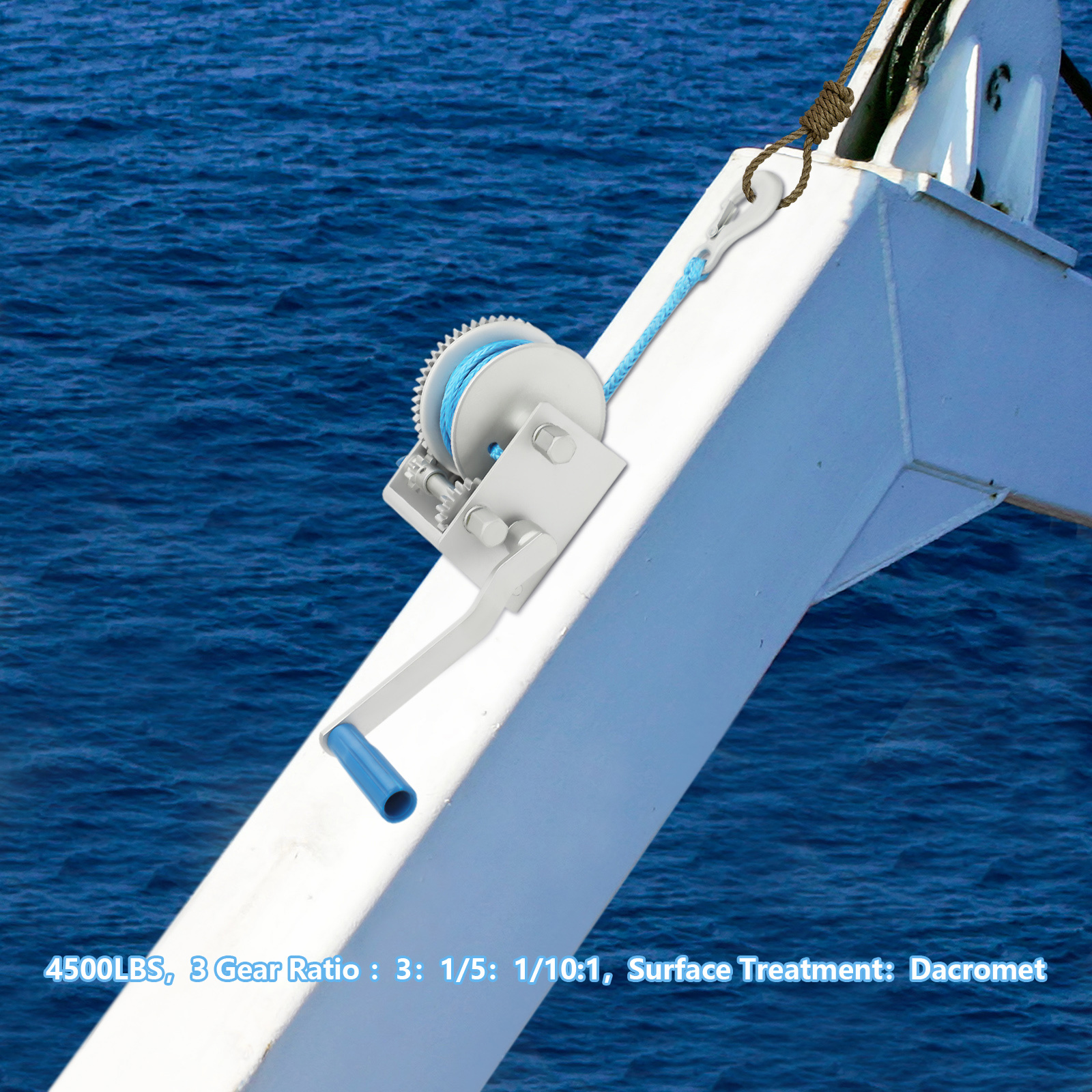 Handseilwinde Bis 2041.17kg Winde Mit 8m Drahtseil, Seilwinde Handbetrieben, Handseilzug Effizient, Forstseilwinde