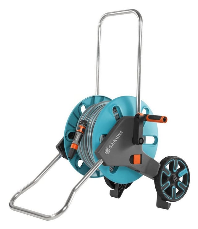 Schlauchwagen AquaRoll m Set 20 m Schlauch inkl Systemteilen und Spritze - Gardena