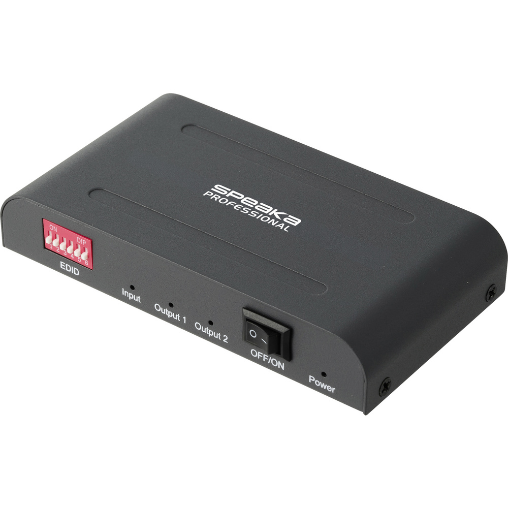 Speaka Professional Sp-hsae-100 2 Port Hdmi-splitter Mit Zusätzlichem Usb-c®-eingang 7680 X 4320 Pix