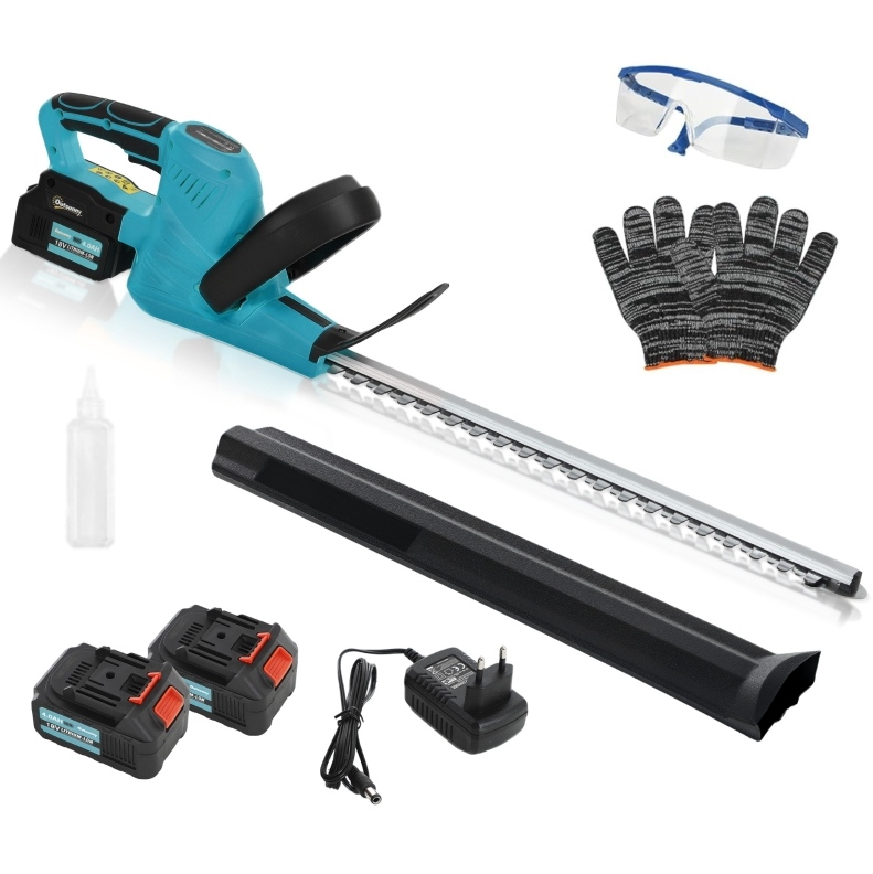 Akku-heckenschere 51 Cm Mit Bürstenlosem Motor, Blau