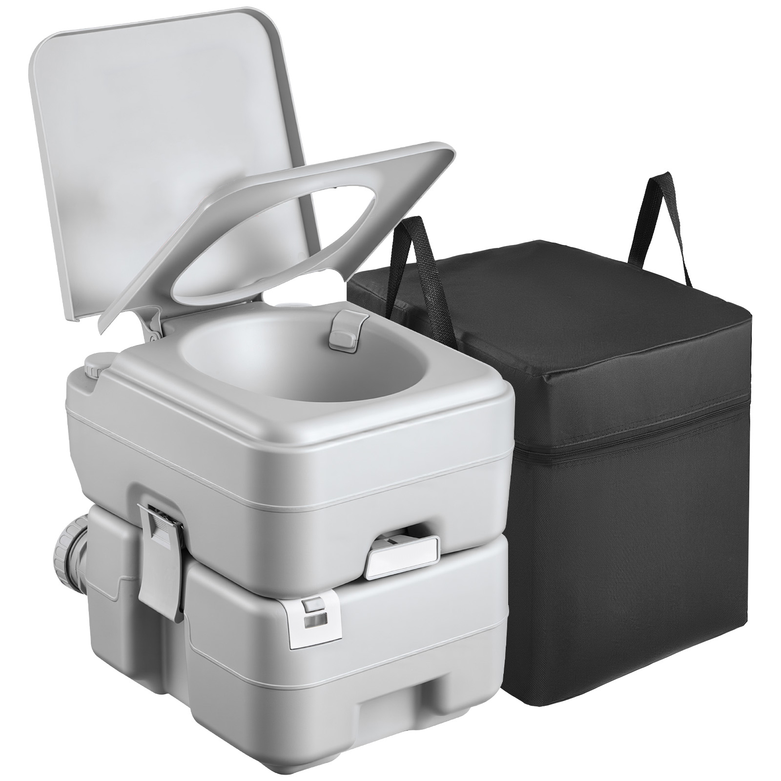 Mophorn Tragbare Toilette Mit 20 L Abnehmbarem Abwassertank Und 120 Spülvorgängen, Campingtoilette Mit Füllstandsanzeige, Ideal Für Wohnmobilreisen, Camping, Wandern, Bootsfahrten Und Ausflüge