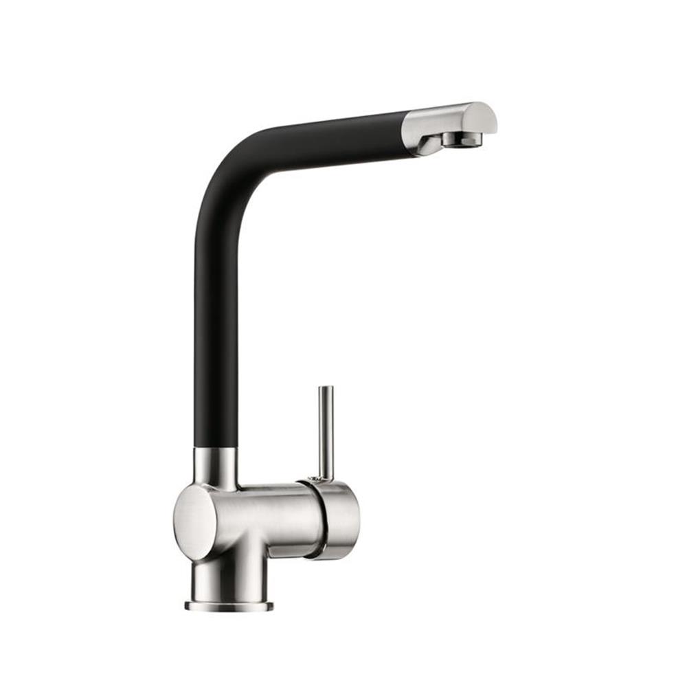 Naber Linea Küchenarmatur Drive 1s Edelstahlfarbig/schwarz