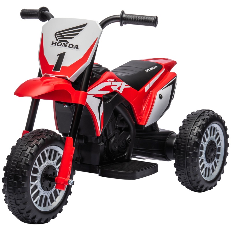 Elektro-kindermotorrad Mit Hupen- Und Motorgeräuschen, Für Kleinkinder Von 18–36 Monaten, Robuster Kunststoff, Rot