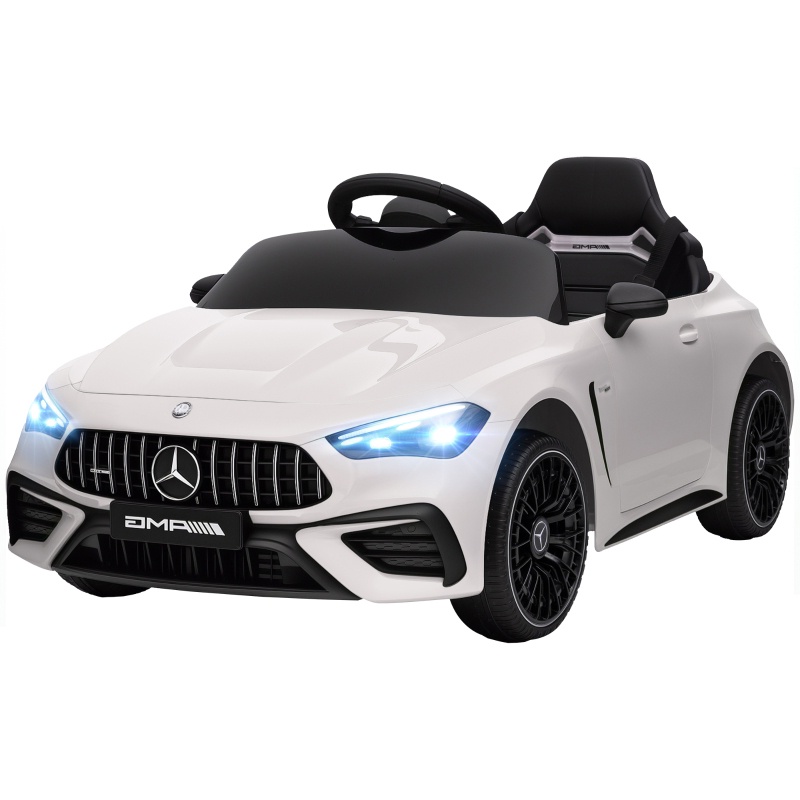 Kinder-elektroauto Im Mercedes-amg-stil Mit Elternfernbedienung Und Mp3-musikfunktion, Kunststoff/metall, 99 × 55 × 43 Cm, Weiß