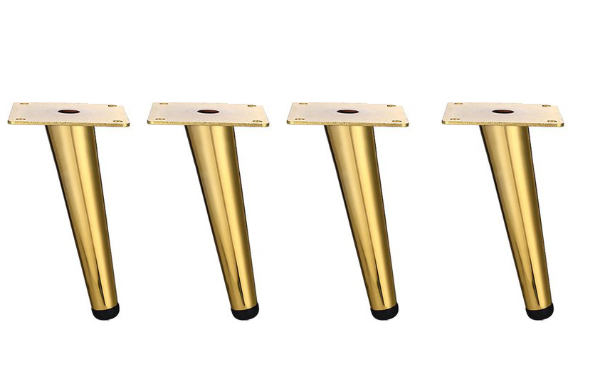 4-teiliges Set Aus Metall-tv-schrank-, Sofa-, Couchtisch- Und Möbelstützfüßen (gold, 40 Cm)