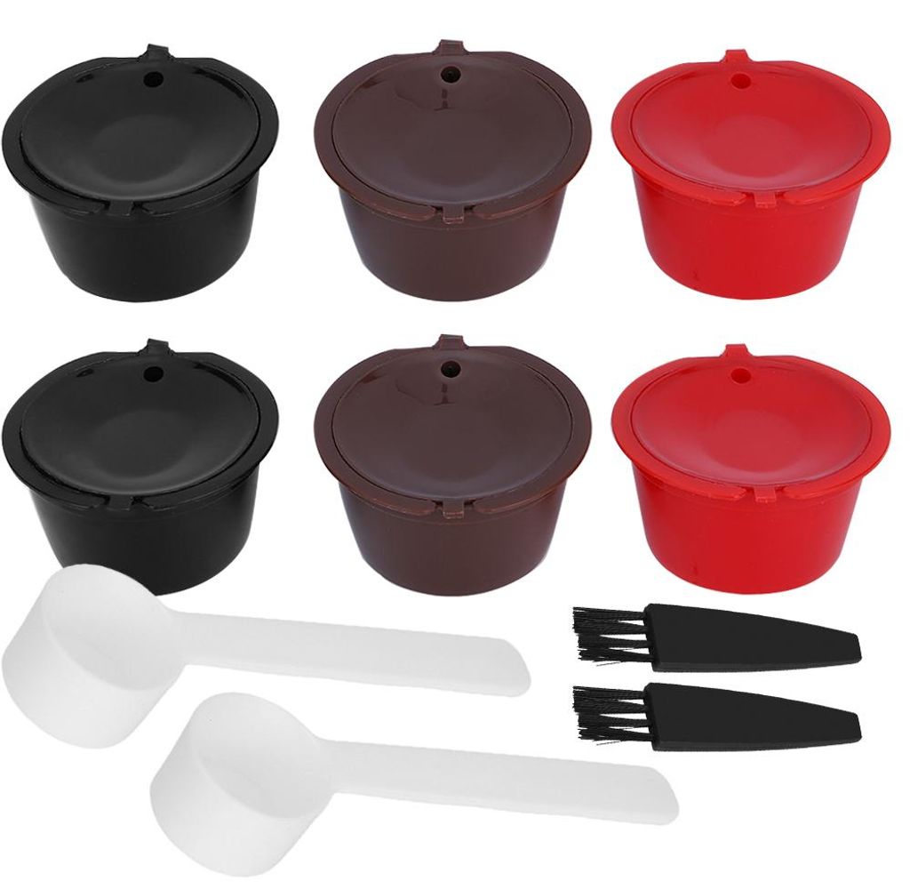 Wiederverwendbares, Nachfüllbares Kaffeekapselfilter-set, Inklusive Löffel Und Bürste.